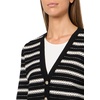 image:imageKarl Lagerfeld Womens Classic Striped VNeck Cardigan SweaterBlackBisque