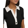 image:imageKarl Lagerfeld Womens Collar Polo SweaterBlackSoft White