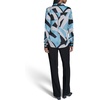 image:imageKarl Lagerfeld Womens Collared Long Sleeve BlouseBisqueAqua Mist Multi