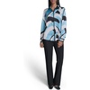 image:imageKarl Lagerfeld Womens Collared Long Sleeve BlouseBisqueAqua Mist Multi