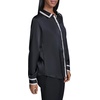 image:imageKarl Lagerfeld Womens Collared Long Sleeve BlouseBlackBisque