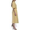 image:imageKarl Lagerfeld Womens Collared Puff Sleeve Midi DressFreesia Yellow Combo