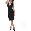 image:imageKarl Lagerfeld Womens Collared Sleeveless V Neck Sweater DressBlack