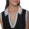 image:imageKarl Lagerfeld Womens Collared Sleeveless V Neck Sweater DressBlack