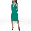 image:imageKarl Lagerfeld Womens Collared Sleeveless V Neck Sweater DressVivid Green