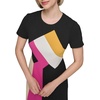 image:imageKarl Lagerfeld Womens Color Block Recycled Scuba Crepe Short Sleeve a Line DressBlack Multi