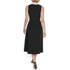 image:imageKarl Lagerfeld Womens Colorblock Silky Crepe Sleeveless Midi DressBlack Soft White