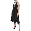 image:imageKarl Lagerfeld Womens Colorblock Silky Crepe Sleeveless Midi DressBlack Soft White