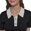 image:imageKarl Lagerfeld Womens Contrast Collared PoloBlackSoft White