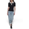 image:imageKarl Lagerfeld Womens Contrast Collared PoloBlackSoft White