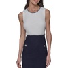 image:imageKarl Lagerfeld Womens Contrast Knit Sleeveless Mini DressSoft WhiteMarine