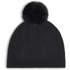 image:imageKarl Lagerfeld Womens Crystal and Pearl Studs Faux Fur Pom BeanieBlack