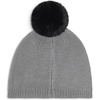 image:imageKarl Lagerfeld Womens Crystal and Pearl Studs Faux Fur Pom BeanieHeather Granite