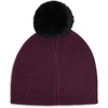 image:imageKarl Lagerfeld Womens Crystal and Pearl Studs Faux Fur Pom BeanieRaisin