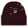 image:imageKarl Lagerfeld Womens Embroidered Karl Hearts Velboa Fleece Lined BeanieRaisin