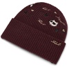 image:imageKarl Lagerfeld Womens Embroidered Karl Hearts Velboa Fleece Lined BeanieRaisin