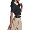image:imageKarl Lagerfeld Womens Floral Collar Polo TopBlack