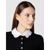 image:imageKarl Lagerfeld Womens Floral Collar Polo TopBlack