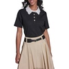 image:imageKarl Lagerfeld Womens Floral Collar Polo TopBlack