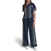 image:imageKarl Lagerfeld Womens Floral Embroidery PantMidnight Navy