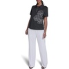 image:imageKarl Lagerfeld Womens Floral Embroidery Polo TopBlack