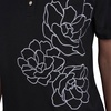 image:imageKarl Lagerfeld Womens Floral Embroidery Polo TopBlack