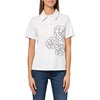 image:imageKarl Lagerfeld Womens Floral Embroidery Polo TopSoft White
