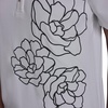 image:imageKarl Lagerfeld Womens Floral Embroidery Polo TopSoft White