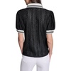image:imageKarl Lagerfeld Womens Floral Eyelet Collared Neck BlouseBlack