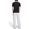 image:imageKarl Lagerfeld Womens Floral Eyelet Collared Neck BlouseBlack