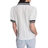 image:imageKarl Lagerfeld Womens Floral Eyelet Collared Neck BlouseSoft White