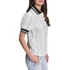 image:imageKarl Lagerfeld Womens Floral Eyelet Collared Neck BlouseSoft White
