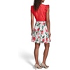image:imageKarl Lagerfeld Womens Floral Print Bright Pleated SkirtSoft White Multi