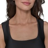 image:imageKarl Lagerfeld Womens Floral Square Neck Sleevelss Sheath DressBlack Pink Sherbet Combo
