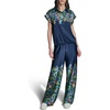 image:imageKarl Lagerfeld Womens Flowy Placed Floral Soft PantNaval Academy Multi