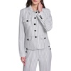 image:imageKarl Lagerfeld Womens Front Pockets Classic Lightweight BlazerSoft WhiteBlack