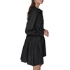 image:imageKarl Lagerfeld Womens Gathered Flounce Linen Longer Sleeved Shirt DressBlack