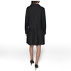 image:imageKarl Lagerfeld Womens Gathered Flounce Linen Longer Sleeved Shirt DressBlack