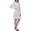 image:imageKarl Lagerfeld Womens Gathered Flounce Linen Longer Sleeved Shirt DressWhite