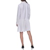 image:imageKarl Lagerfeld Womens Gathered Flounce Linen Longer Sleeved Shirt DressWhite