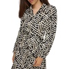 image:imageKarl Lagerfeld Womens Handkerchief Hem Belted Shirt DressBlackCream Multi