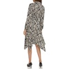 image:imageKarl Lagerfeld Womens Handkerchief Hem Belted Shirt DressBlackCream Multi