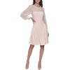 image:imageKarl Lagerfeld Womens Illisoin Sleeve Long Sleeve Party Aline DressPearl Blush