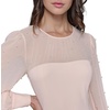 image:imageKarl Lagerfeld Womens Illisoin Sleeve Long Sleeve Party Aline DressPearl Blush