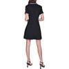 image:imageKarl Lagerfeld Womens Jacquard Trim Pleated Skirt Short Sleeve CoatBlack