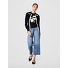 image:imageKarl Lagerfeld Womens Karl Choupette Logo Short Sleeve Whimsy SweaterBlackSoft White