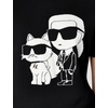 image:imageKarl Lagerfeld Womens Karl Choupette Logo Short Sleeve Whimsy SweaterBlackSoft White