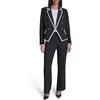 image:imageKarl Lagerfeld Womens Lapel Contrast BlazerBlackBisque