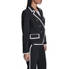 image:imageKarl Lagerfeld Womens Lapel Contrast BlazerBlackBisque