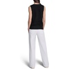 image:imageKarl Lagerfeld Womens Layering Piece Sleeveless Lightweight SweaterBlackSoft White